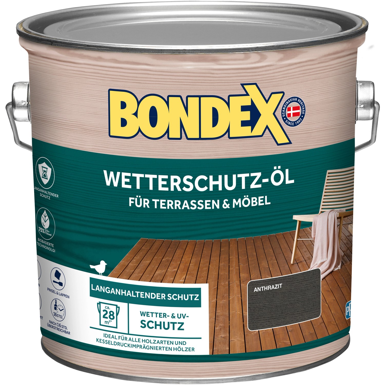 Bondex Wetterschutz-Öl Anthrazit 2,5 l