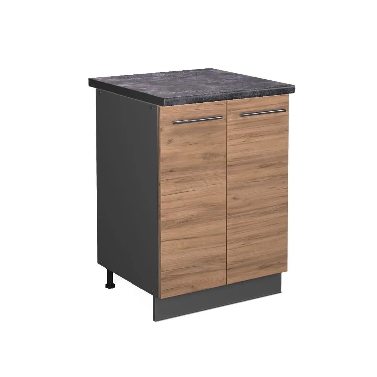 Vicco Küchenunterschrank Fame-Line Goldkraft Eiche Anthrazit 60 cm AP Anthrazit