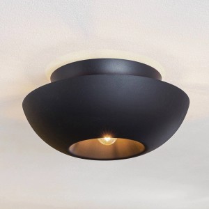 Lucande Deckenlampe Kellina 9639770 Design Modern in Schwarz aus Metall 1-flammig E27 Wohnzimmerleuchte