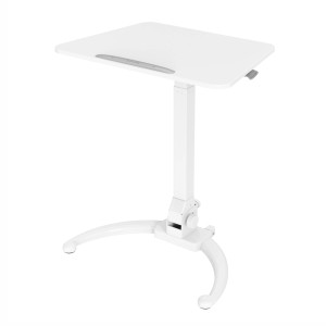 Weißer, klappbarer Svita Wonju Laptoptisch/Stehtisch, höhenverstellbar und mobil.