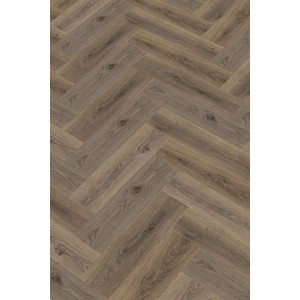 Check One Click-Vinylboden Boxbach Eiche im Fischgrätmuster, Detailansicht.