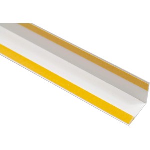 Weiße, selbstklebende Winkelleiste 30x30 mm, 2,5 m lang, für Fenster und Ecken.