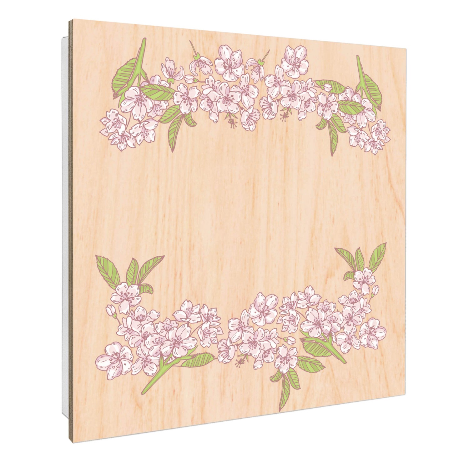 Banjado Großer Schlüsselbox Holz 30x30cm Weiß Scharnier Rechts 50 Haken Sch günstig online kaufen