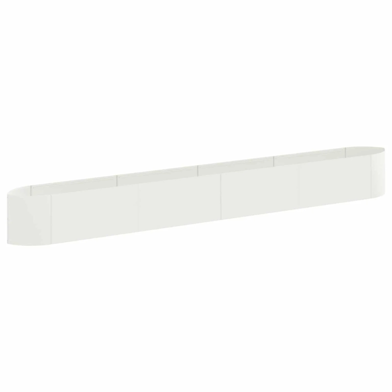 vidaXL Hochbeet im Garten Weiß 380 x 40 x 40 cm Stahl 8011734