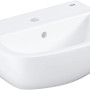 Weißes Grohe Handwaschbecken Bau Keramik, 45 cm, für Gäste-WC, mit Überlauf und Hahnloch.