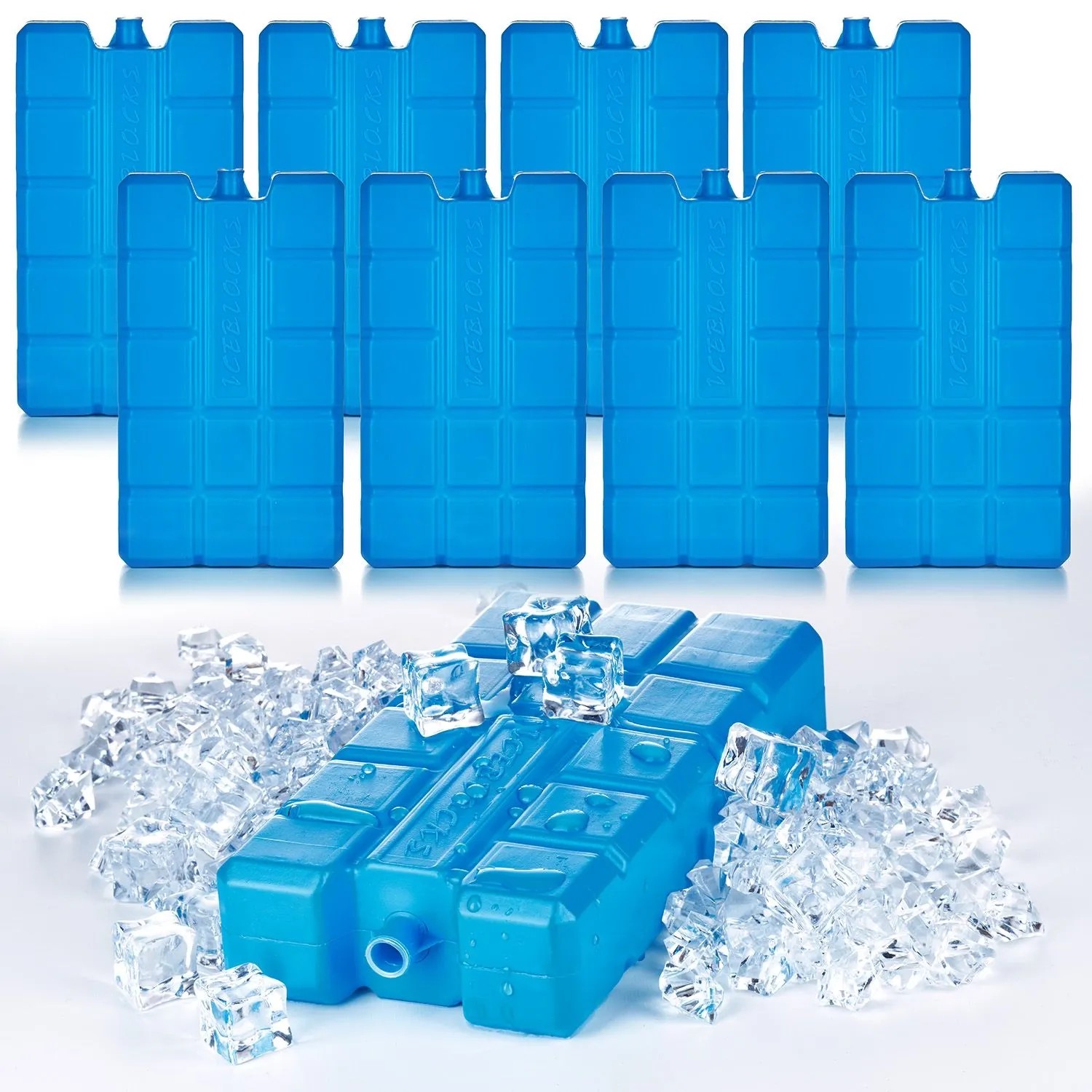 BigDean 8er Set Kühlakkus Je 200ml 12h Lange Kühlung Perfekt Für Kühltasche & Kühlbox 15 X 8 X 2 Cm Kühlelemente Kühlpacks Kühlpads Made
