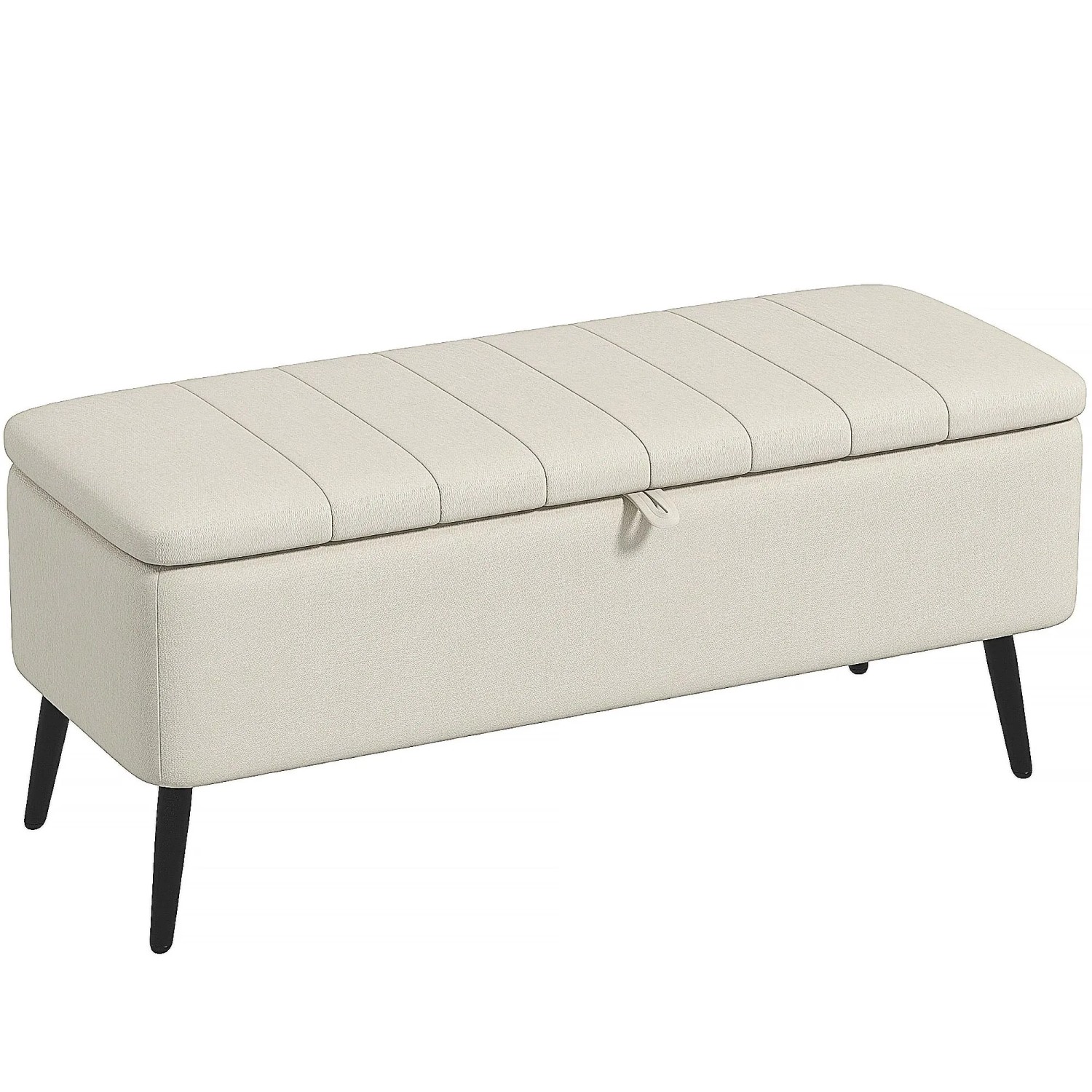 HOMCOM Sitzbank Polyester Stahl 102 x 40 x 44 cm Cremeweiß
