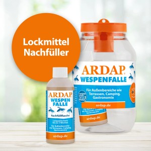 Ardap Wespenfalle Nachfüller: Lockstoff-Flasche und Wespenfalle für den Außenbereich.