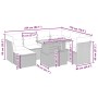 vidaXL 8-tlg. Garten-Sofagarnitur, beige Poly Rattan, mit Maßen. Ideal für Terrasse und Garten.