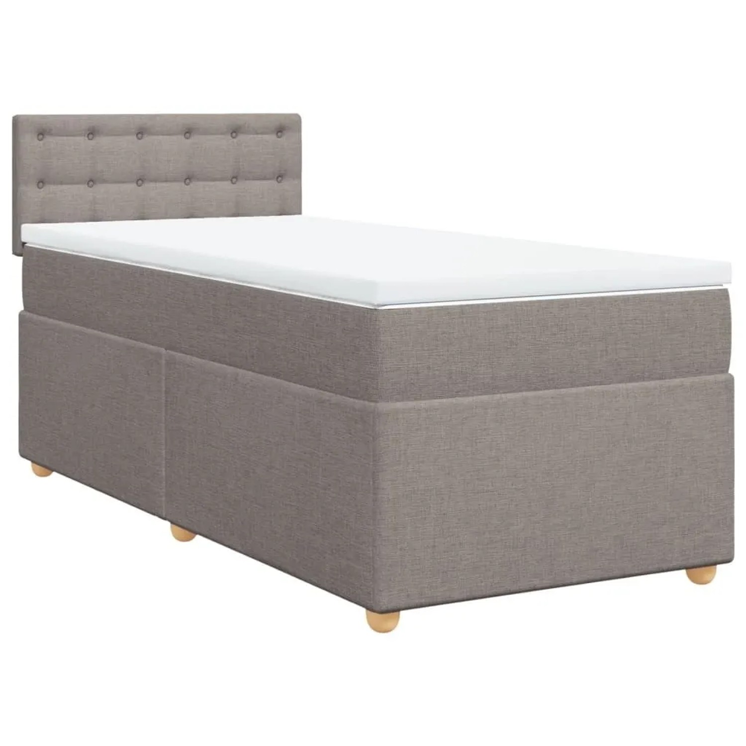 vidaXL Boxspringbett mit Matratze Taupe 90x190 cm Stoff 3288853 günstig online kaufen