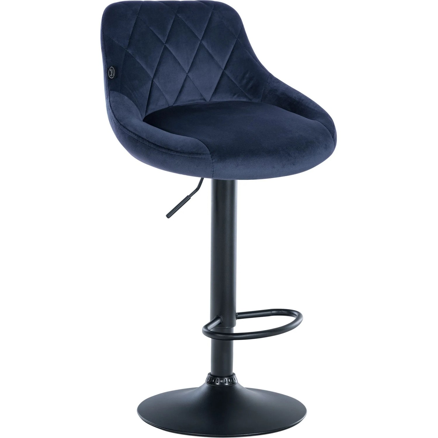 CLP Barhocker Lazio Samt Blau/Schwarz