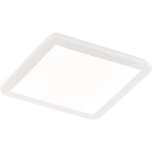 Quadratische, weiße LED-Deckenleuchte Camillus, 30x30 cm, für Bad und Wohnraum.