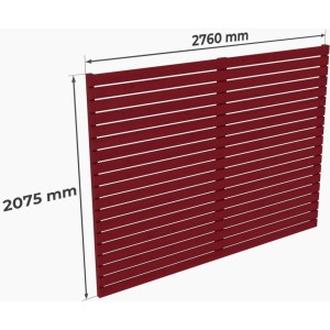 Holzbrüder Carport Rückwand Ralf, Fichte, 207,5x276cm, oxidrot, Zubehör für Carports