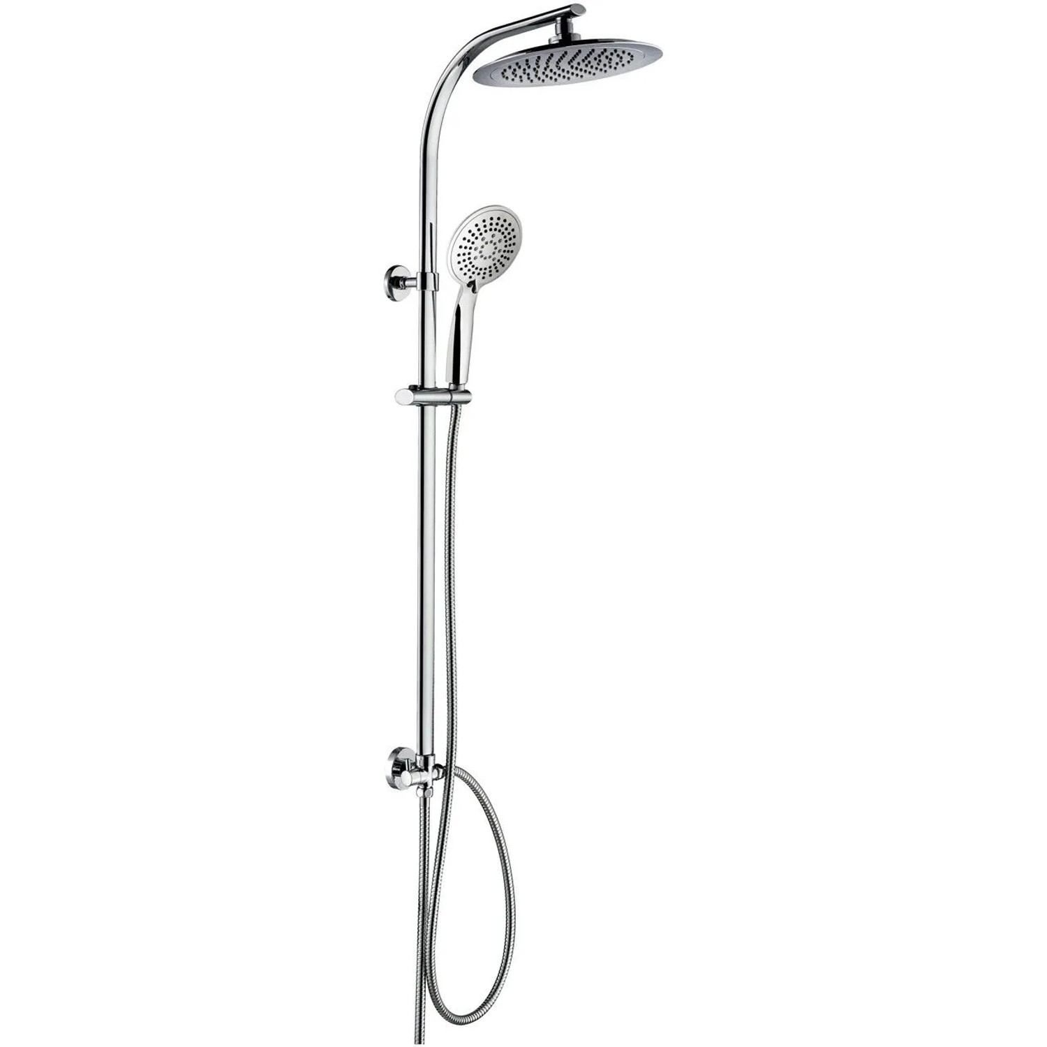 Euroshowers Duschsystem Chrom 104 cm Handbrause 3 Strahlarten