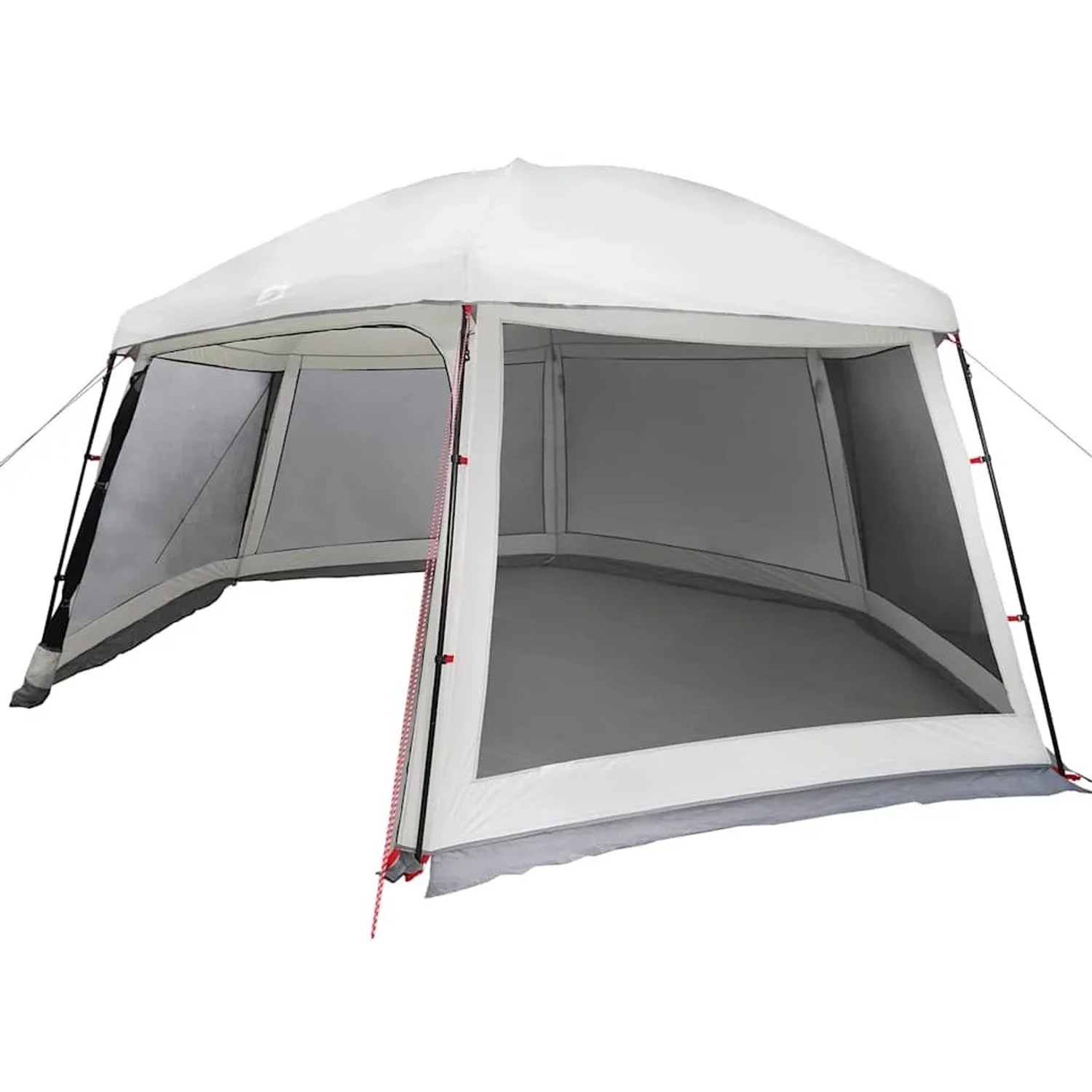 vidaXL Poolzelt mit Abnehmbarem Überzelt Netzwänden Grau 512x458cm 4100627_8