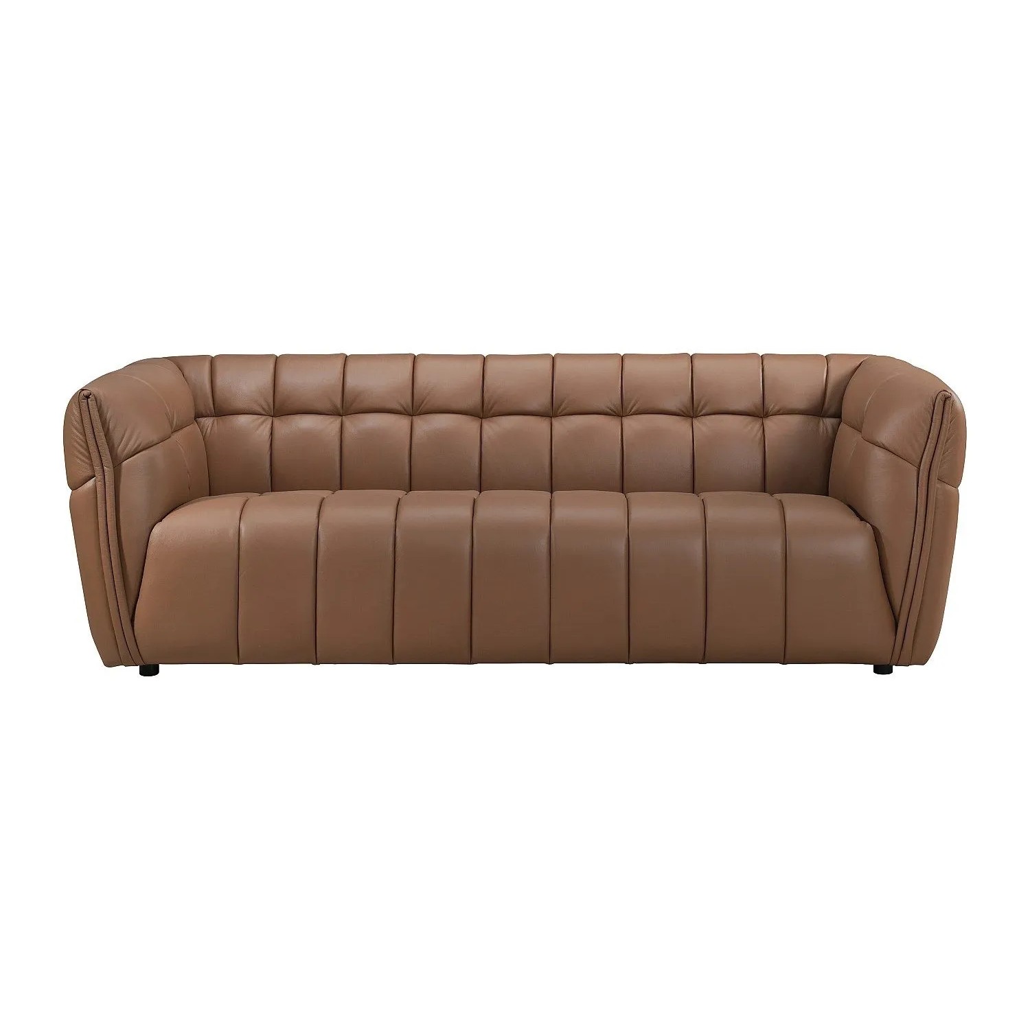 Vente-unique Sofa Ohne Schlafmöglichkeit Dugori Camel 222 cm
