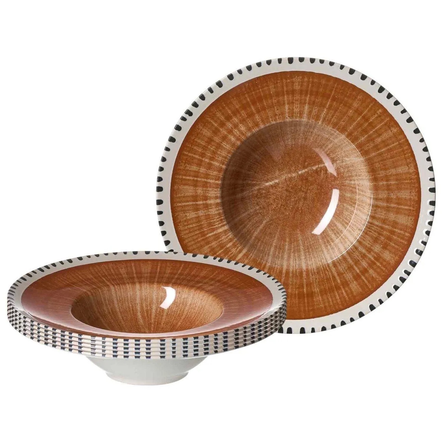 Ritzenhoff & Breker Natura Gourmetteller 28 cm 6er Set Braun