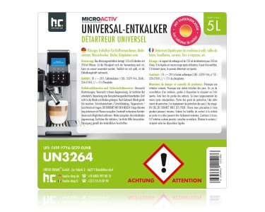 5 Liter Flüssig-Entkalker Konzentrat - Für Kaffeevollautomaten Mit Farbindikator
