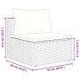 vidaXL Garten Lounge Set, 4-teilig, schwarz, Poly Rattan, mit Maßen.
