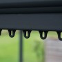 Detailaufnahme: Vorhang-Clips am Palram Canopia Monaco Pavillon in Anthrazit.