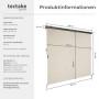 Tectake Senkrechtmarkise Eloise Verschiedene Größen Uv Beständig und Wasserabweisend 200 x 250 cm 10 x 200 x 250 cm Beige_6