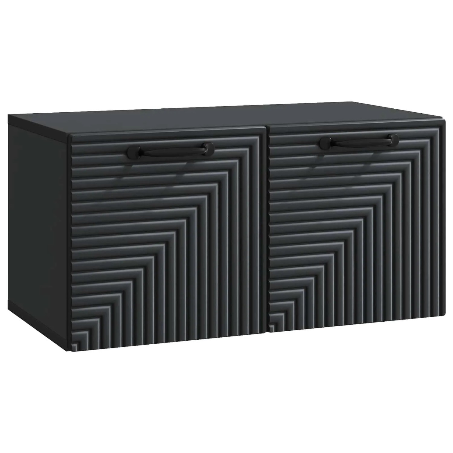 vidaXL Wandmontierter TV-Schrank Schwarz 59,5 x 31 x 30 cm 898706