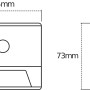 Osram LED-Nachtlicht Nightlux Stair, Schema mit Maßen.