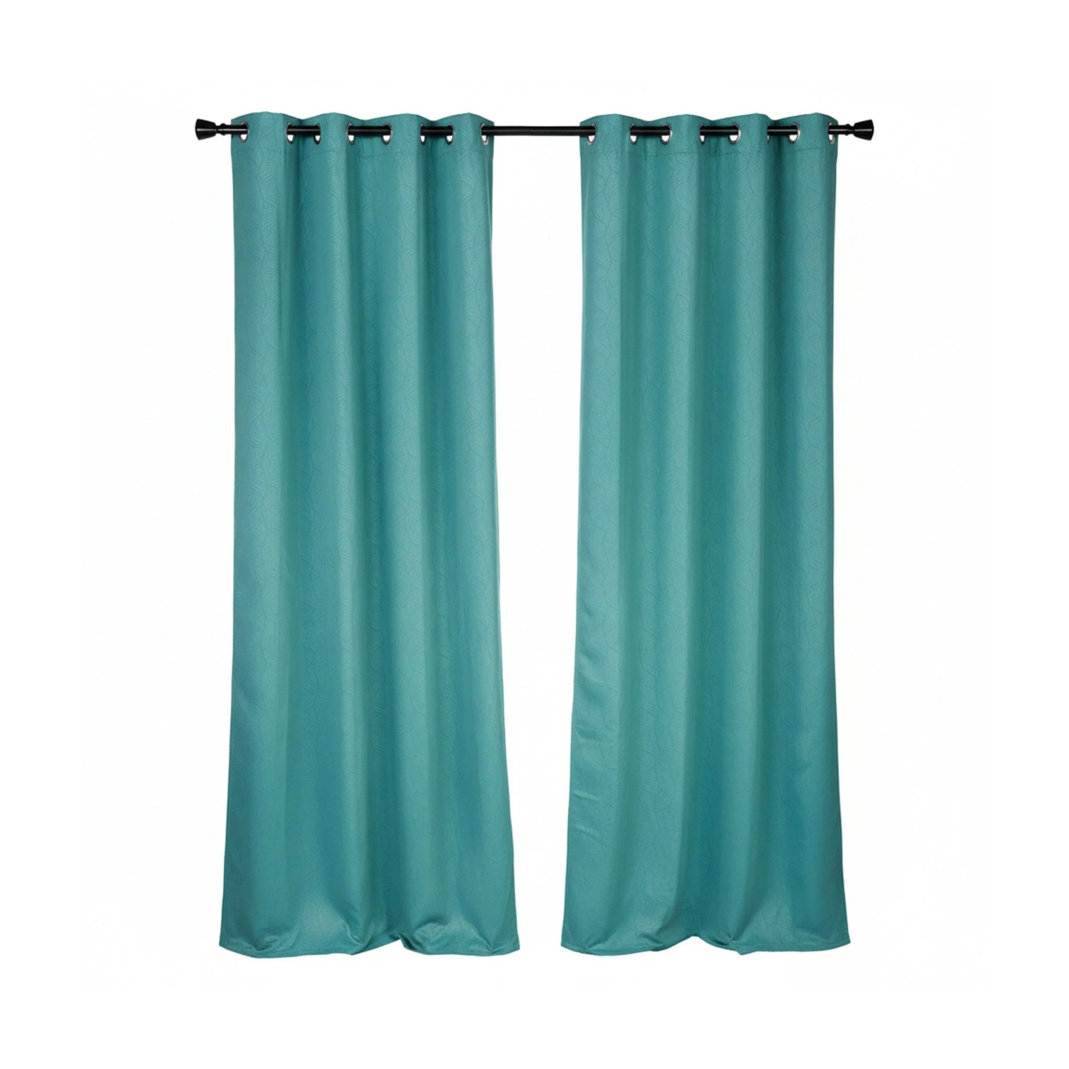 Relaxdays Ösenvorhänge 2er Set Polyester Grün Lichtdicht Blickdicht 245 cm x 135 cm