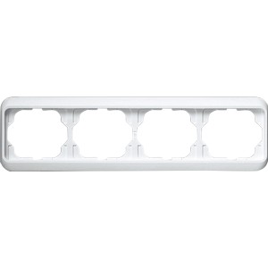 Busch-Jaeger Alpha Nea Abdeckrahmen, 4-fach, waagerecht, Alabaster.