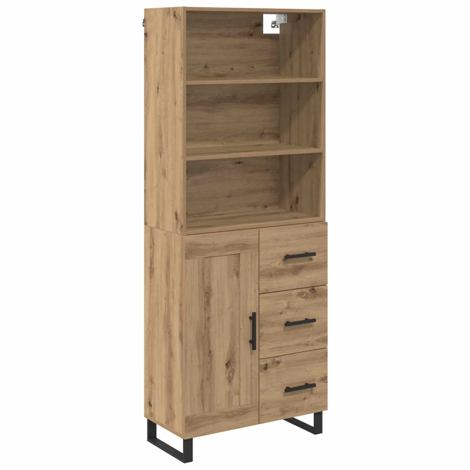 vidaXL Highboard Artisan-Eiche 69,5 x 34 x 180 cm Holzwerkstoff 3415851 günstig online kaufen