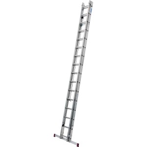 Krause Corda Seilzug-Leiter, 2-teilig mit 2x16 Sprossen, aus Aluminium.