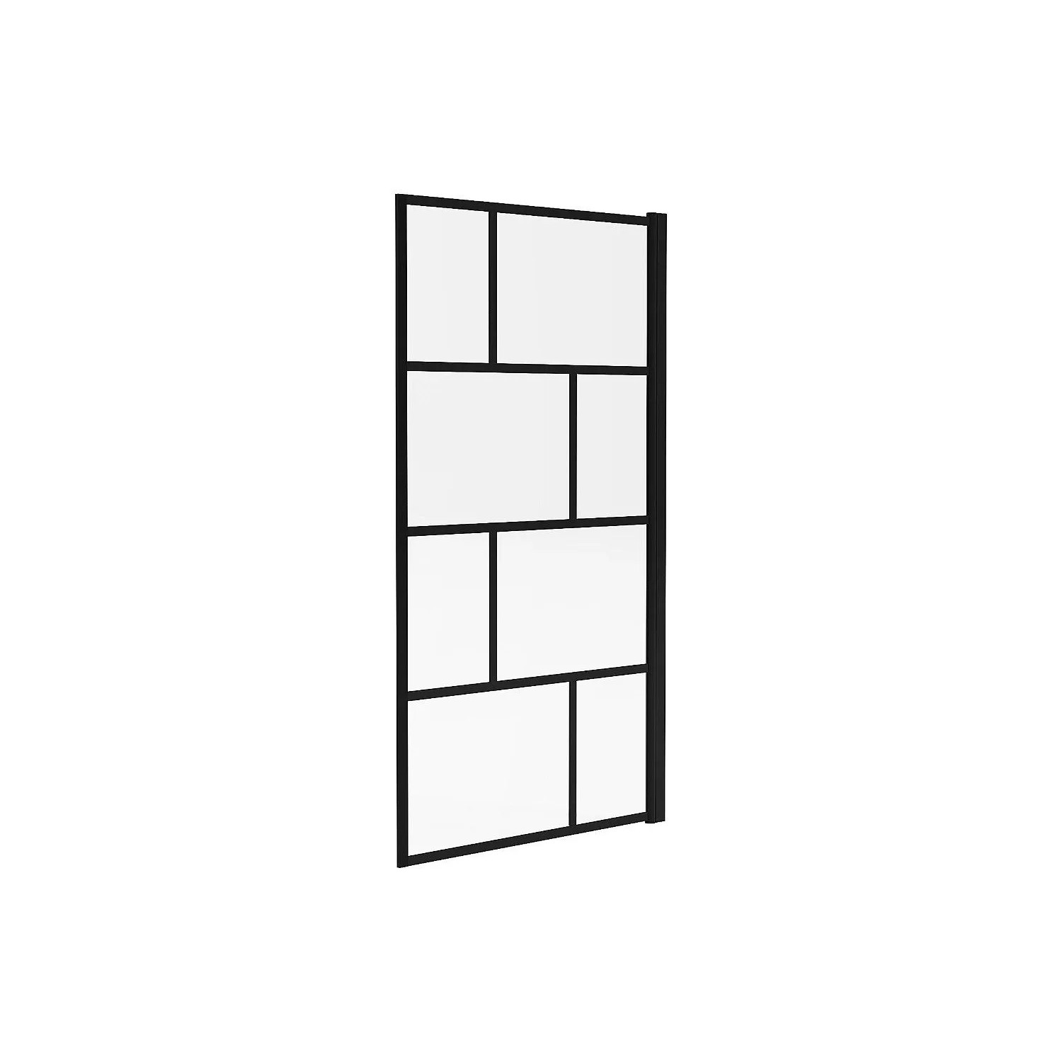 Vente-unique Duschabtrennung Rivanon Schwarz 80 cm