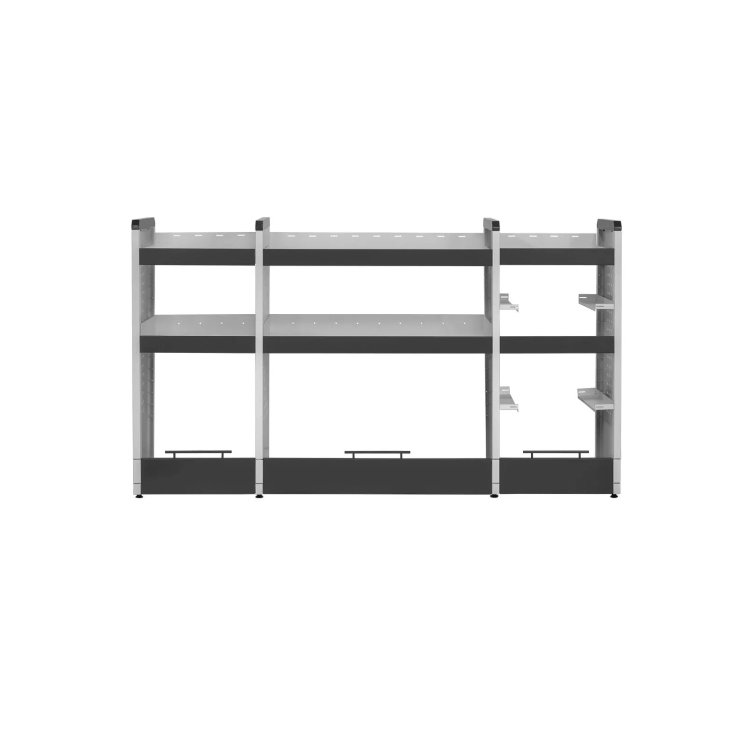 PROREGAL Fahrzeugregal Kfz 2 Ebenen & 2 Kofferebenen HxBxT 110x196x40cm Lichtgrau/Anthrazit