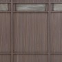 Detailansicht: Sunjoy Gartenhaus Mambo für Outdoor Küche, anthrazitfarbene Holzoptik.