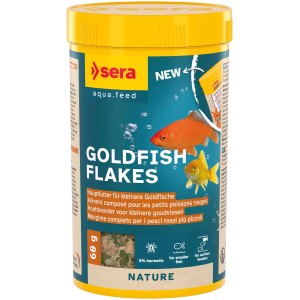 Sera Goldy Nature Goldfischfutter, 250ml Dose Flockenfutter für Kaltwasserfische.