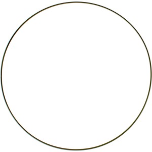 Schwarzer Glorex Metallring, 30 cm Durchmesser, für Bastelarbeiten und Dekorationen.