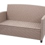 MCW XXL Poly-Rattan Gartenbank, grau-braun. Teil der 4-tlg. Lounge-Garnitur mit Polster.