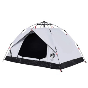 vidaXL Kuppel-Campingzelt 2 Personen Weiß Verdunkelt Quick Release 4004192
