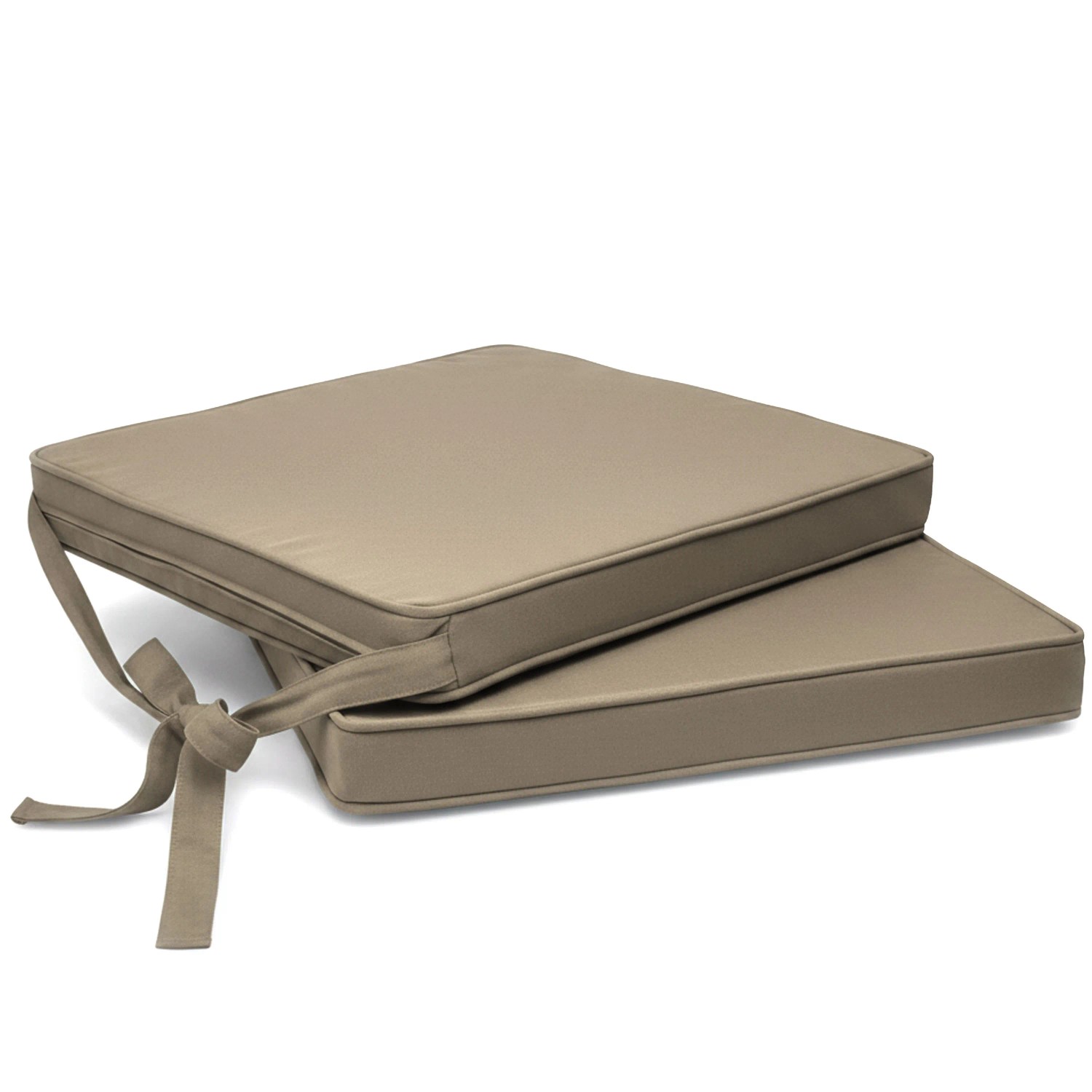 Beautissu 2er Set Loft SK Stuhlkissen Taupe 45x40x5cm