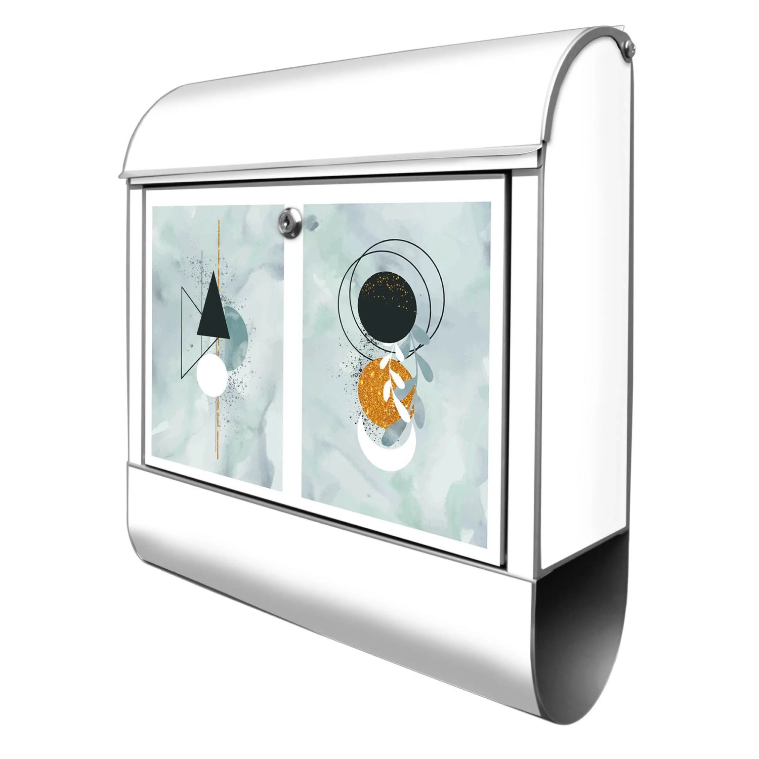 Banjado Design Briefkasten Silber Pulverbeschichtet 39x47x14cm 2 Schlüssel günstig online kaufen