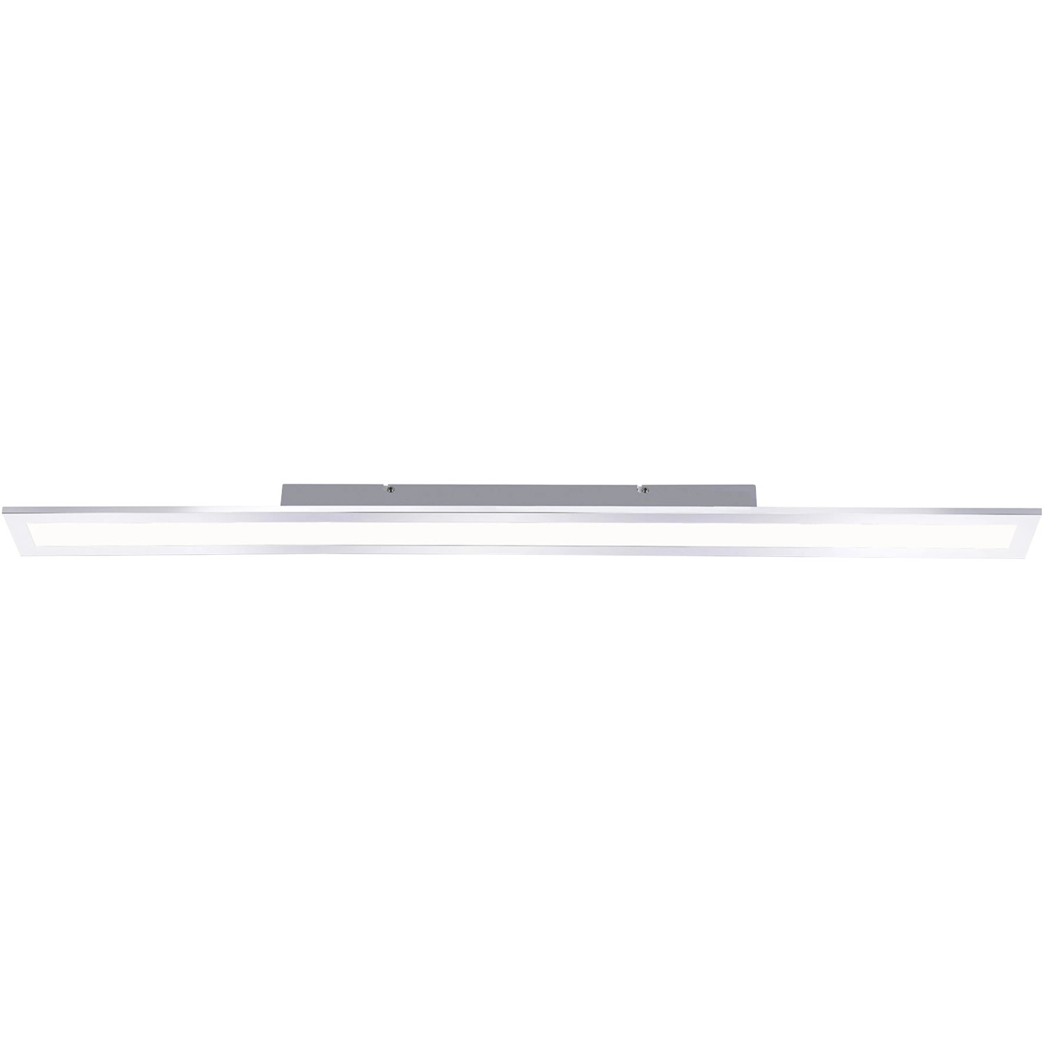 Moderne, chromfarbene LED-Deckenleuchte Flag von Paul Neuhaus, 120 cm lang.