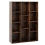 Costway Bücherregal 11 Fächern 74 x 24 x 106 cm Kaffee