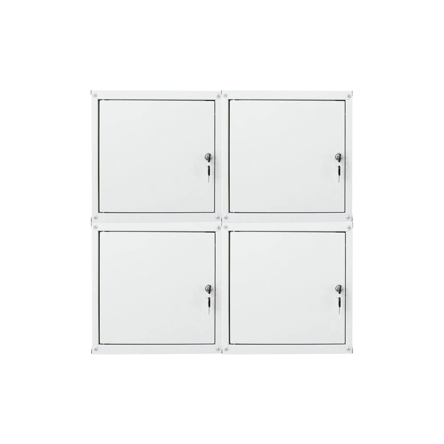 PROREGAL Mega Deal 4x Schließfachwürfel Cubic HxBxT 35 x 35 x 35 cm Grau