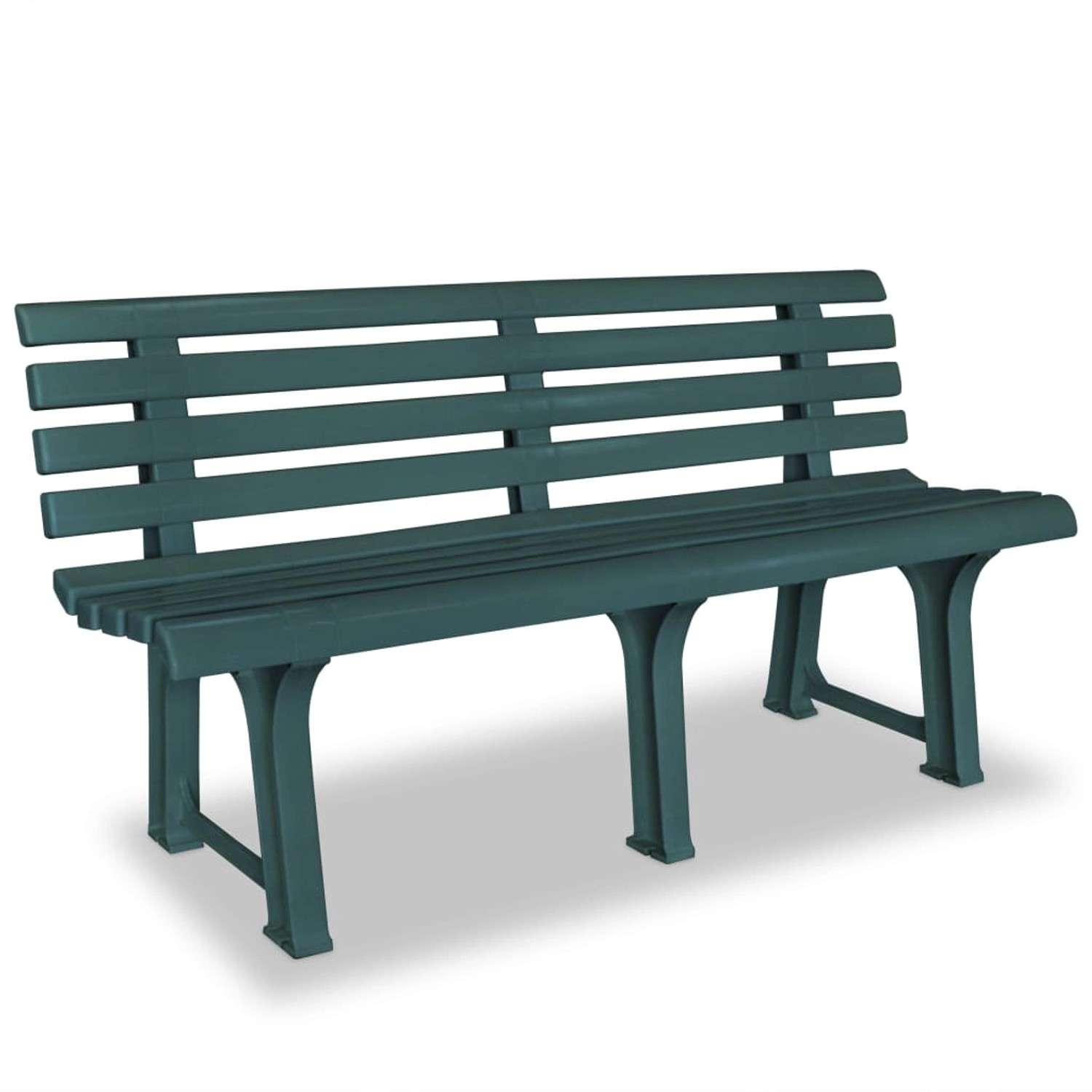 vidaXL Gartenbank 145,5 cm Kunststoff Grün 43584