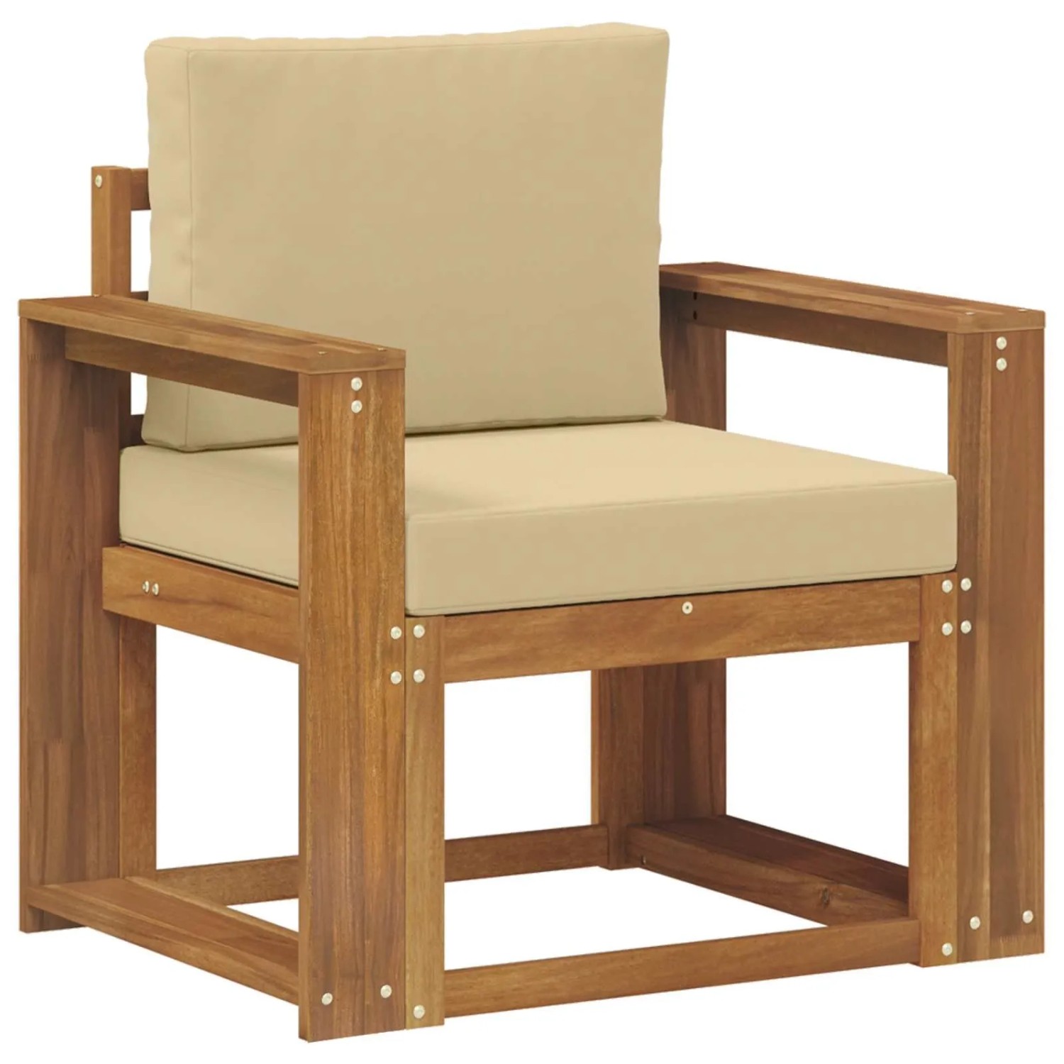 vidaXL Outdoor-Sofagarnitur Massives Akazienholz und Polyester 3436240