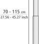 Ausziehbare Wenko Teleskop-Duschstange Luz, 70-115 cm, Chrom, rostfrei.