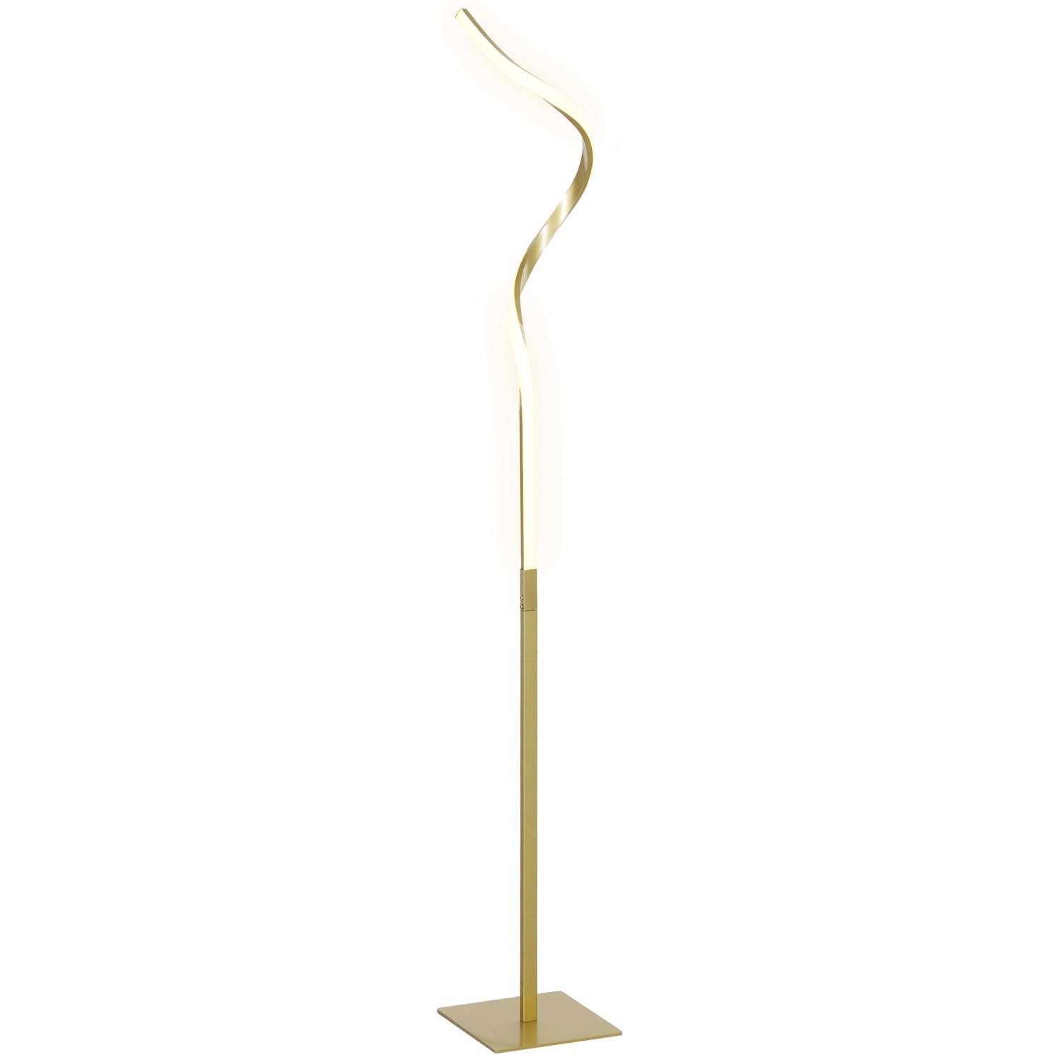 HOMCOM Stehlampe Aluminium Acryl Gold 20,5L x 20,5B x 146H cm