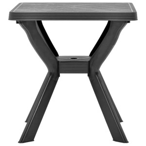 vidaXL Bistrotisch Anthrazit 70x70x72 cm Kunststoff 48801