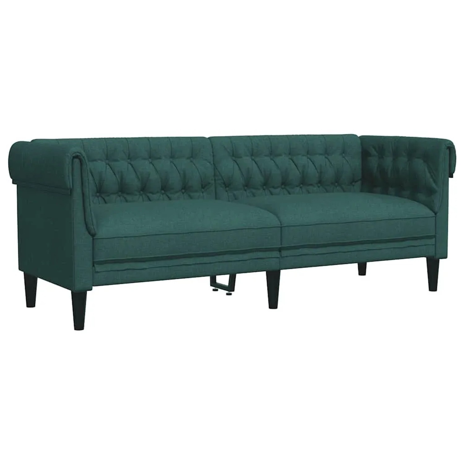 vidaXL Chesterfield-Sofa 3-Sitzer Dunkelgrün Stoff 372560