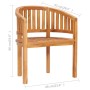 vidaXL Bananenstühle 2 Stk Massivholz Teak 48019_9